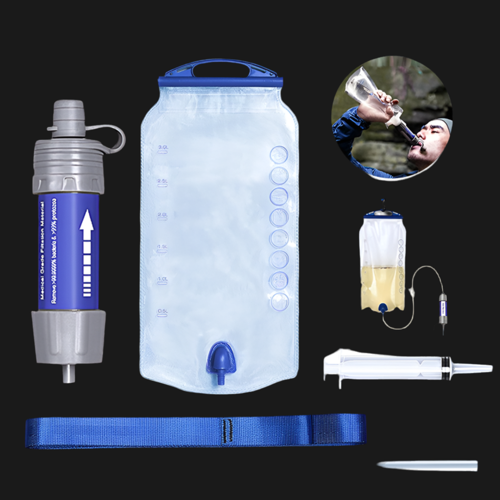 Outdoor Purification Water Filter Straw Water Purifier Camping Equipment Water Filtration System for Survival Emergency Supplies